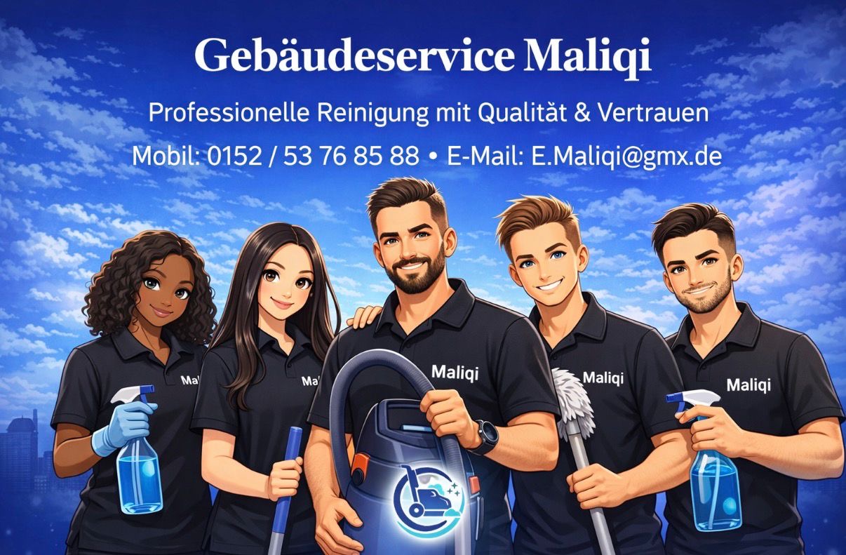 Professionelles Reinigungsteam bei der Arbeit